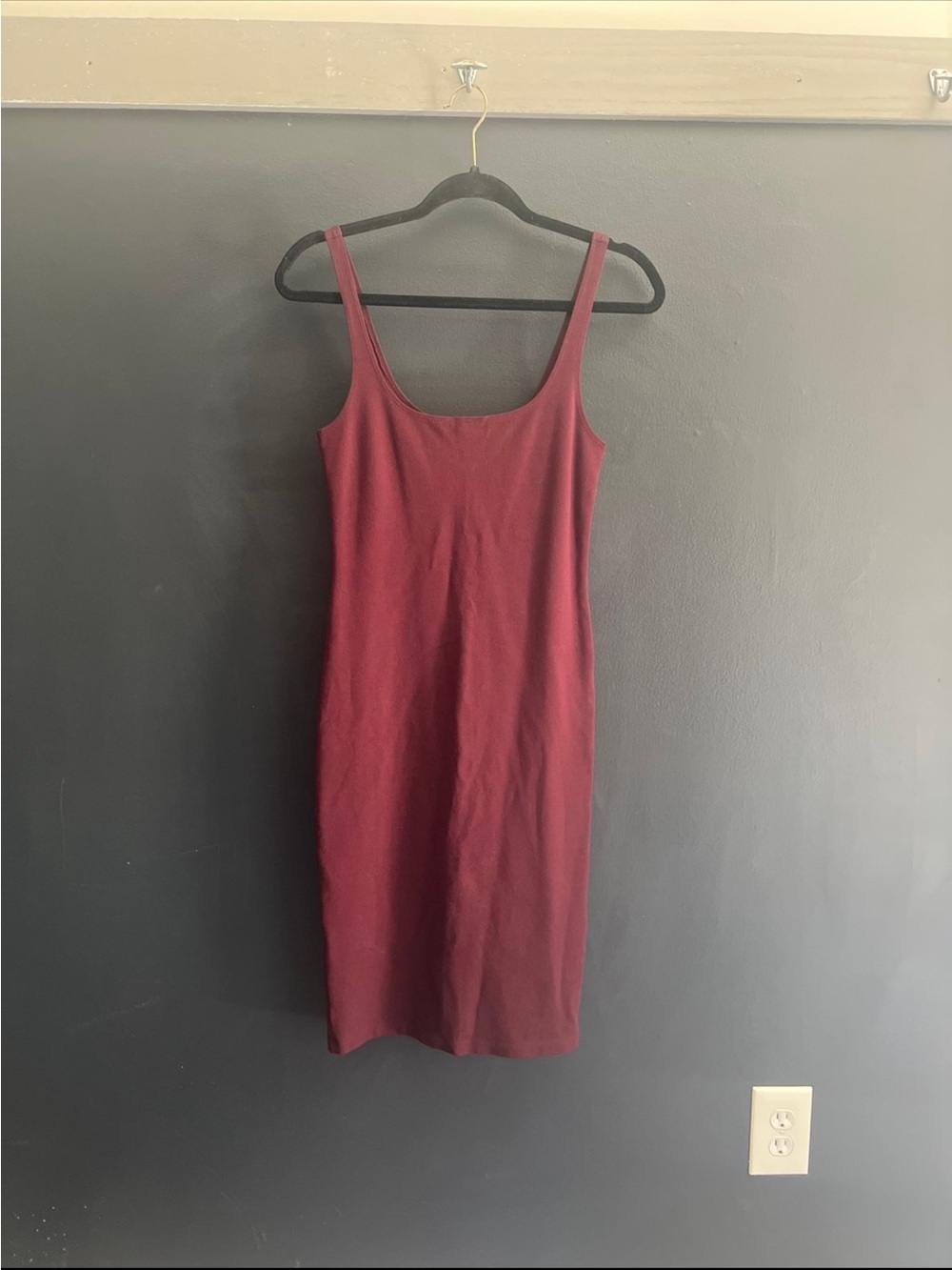 Forever 21 Burgundy Midi Bodycon Dress